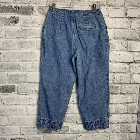 Vintage 90s Great Northwest Clothing Company Drawstring High Rise Denim Capris - Picture 4 of 16